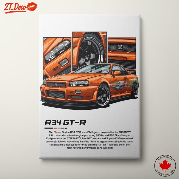 Nissan Skyline R34 GT-R Illustration