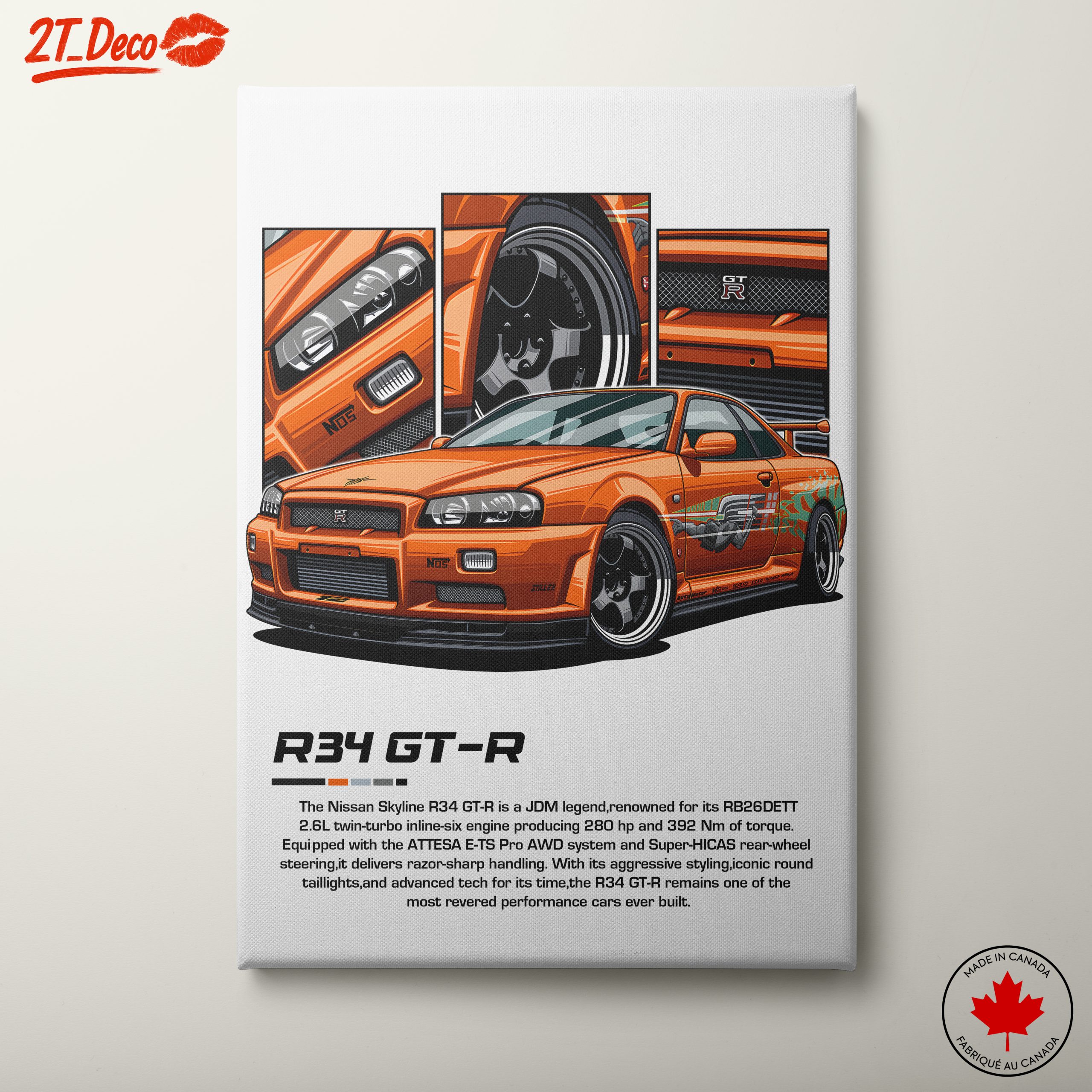 Nissan Skyline R34 GT-R Illustration