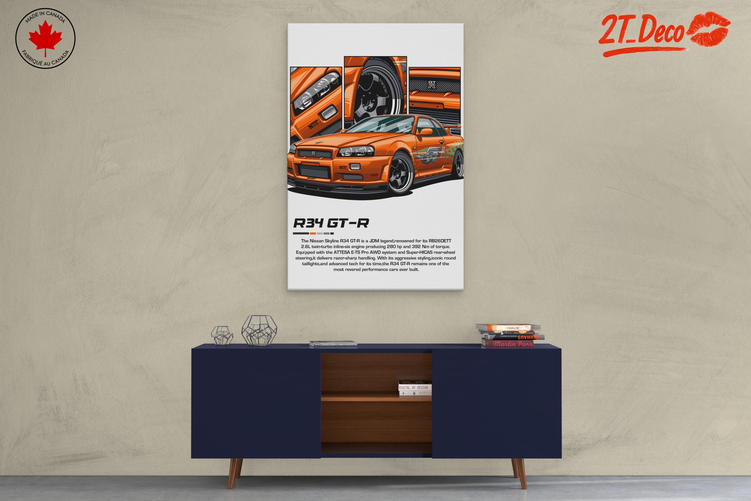 Nissan Skyline R34 GT-R Illustration - Image 3