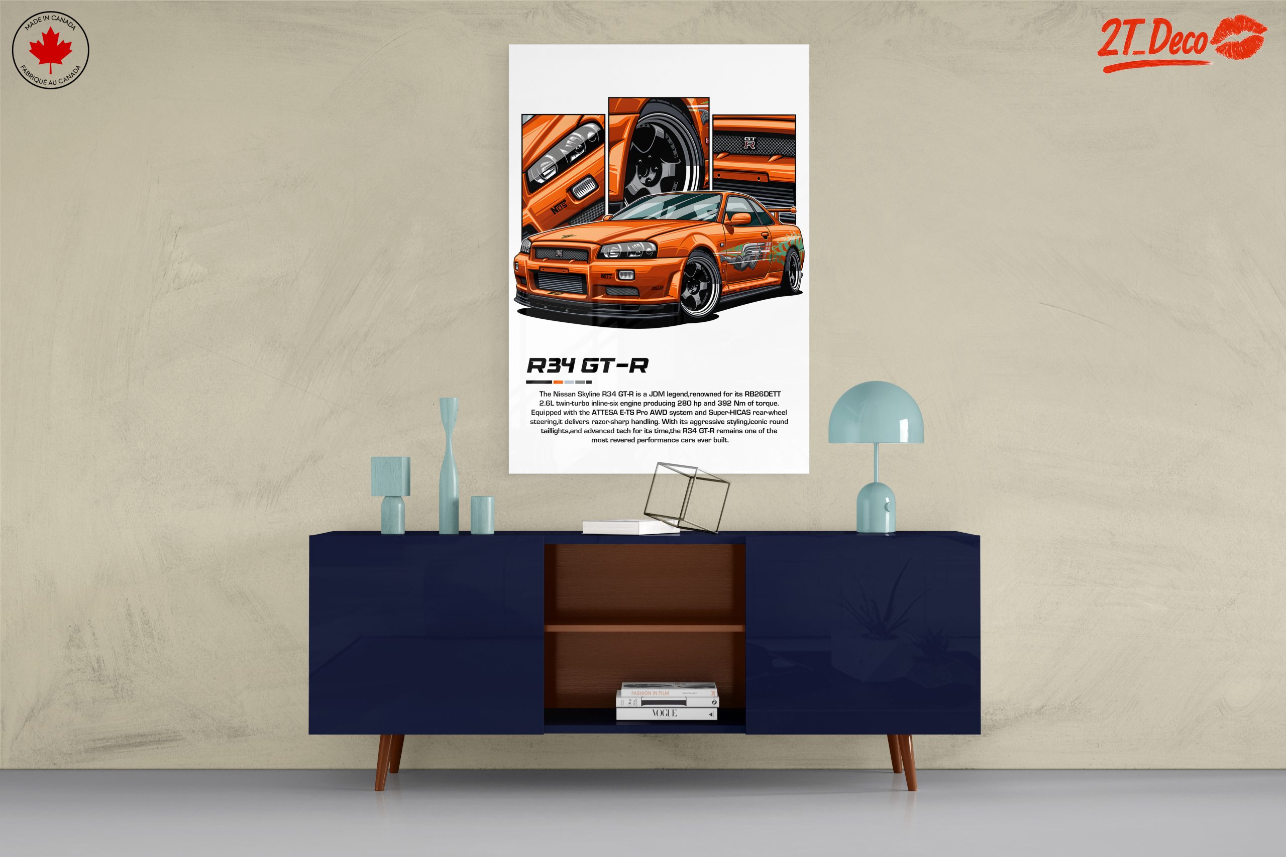 Nissan Skyline R34 GT-R Illustration - Image 8