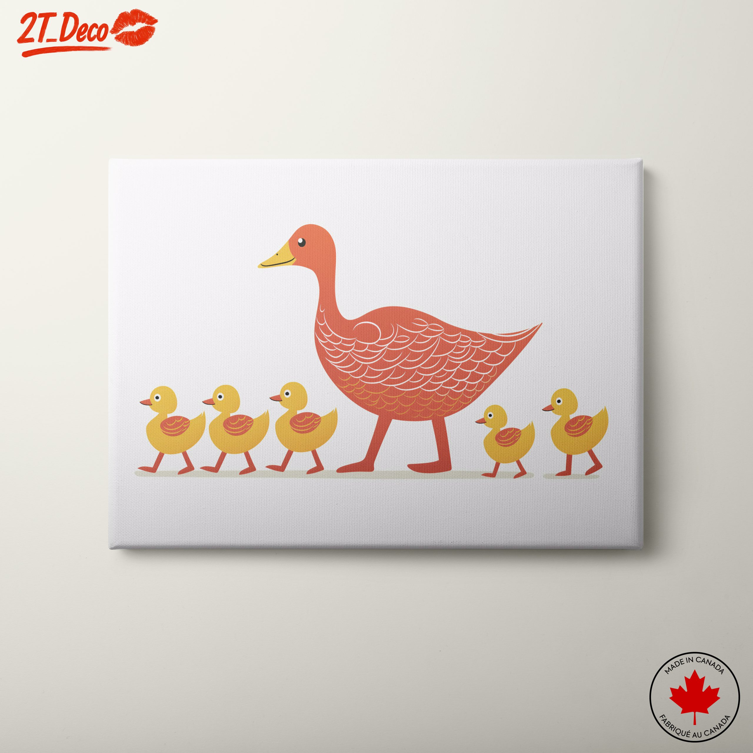Adorable Mother Duck with Ducklings