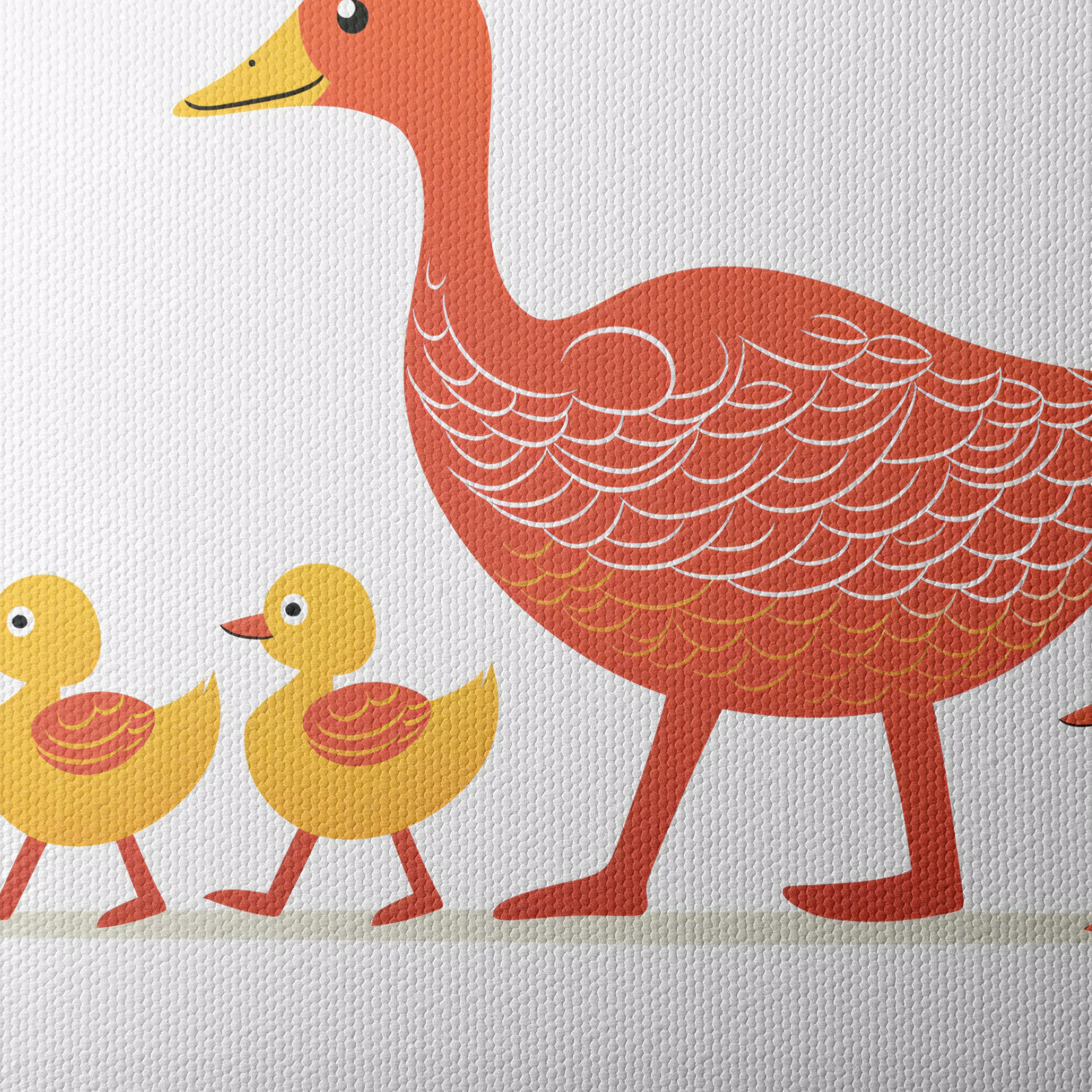 Adorable Mother Duck with Ducklings - Image 4