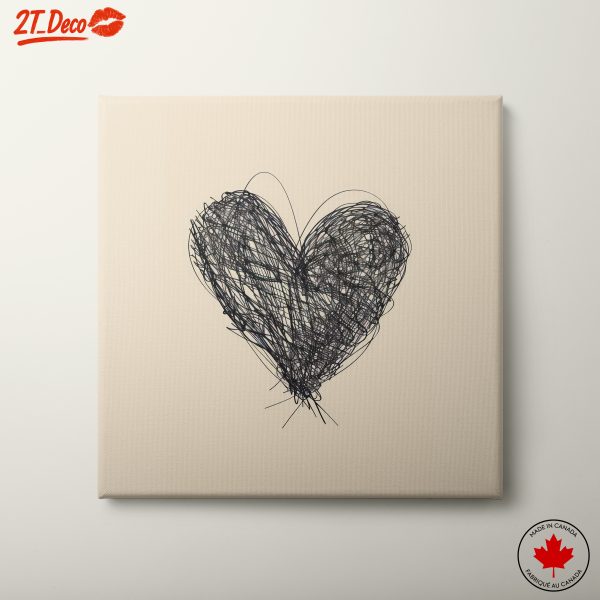 Abstract Heart Sketch Art