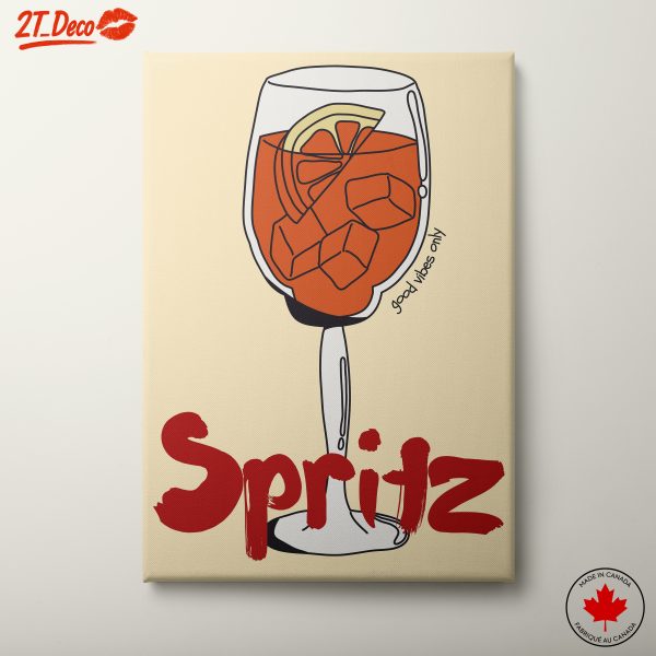 Colorful Cocktail Illustration Featuring Spritz