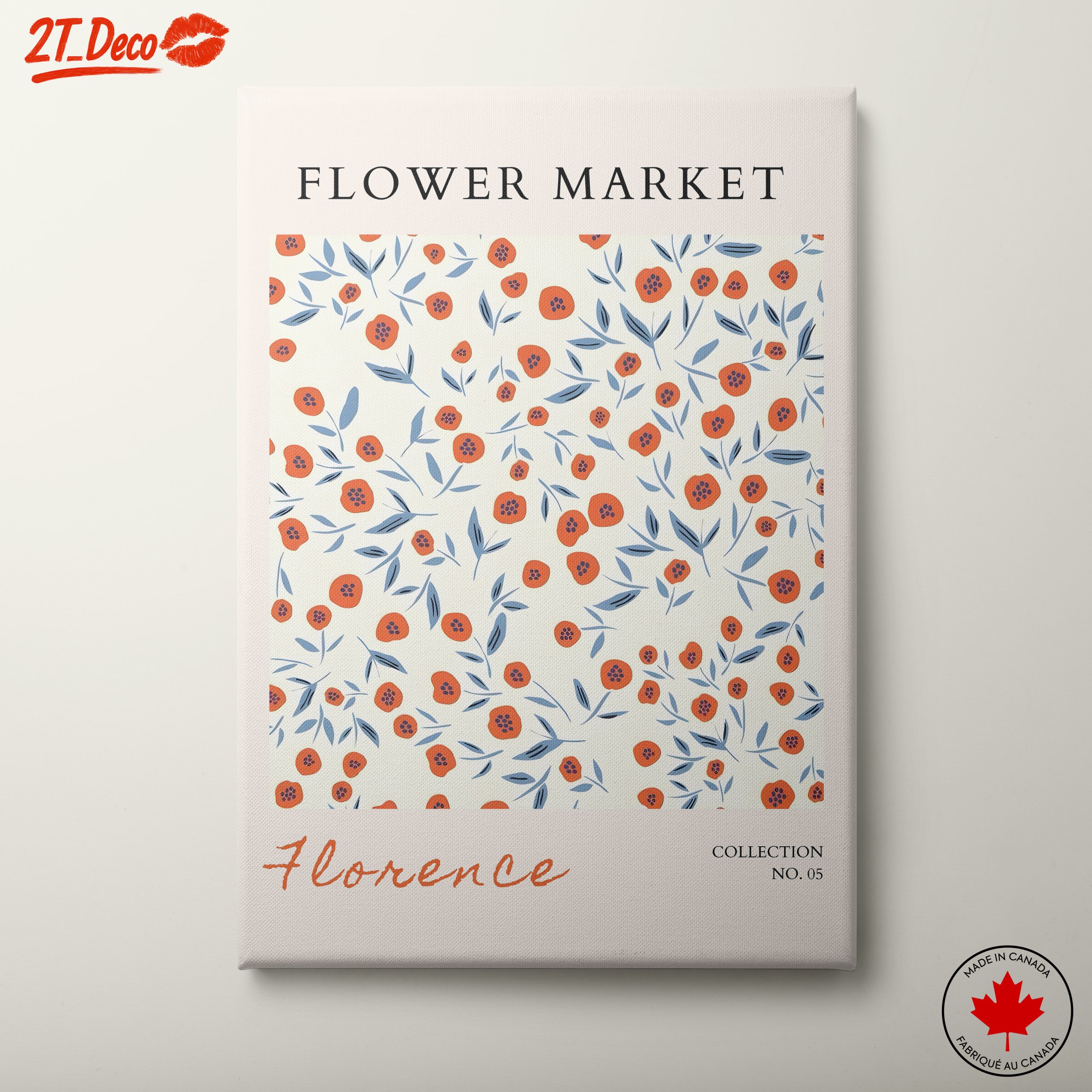 Floral Market Art for Home Decoration