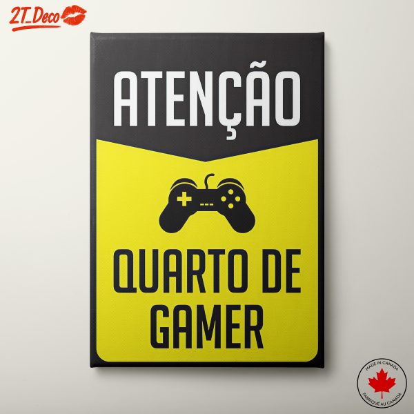 Attention Gaming Room Sign Art