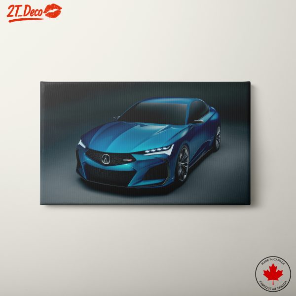 Sleek Blue Classic Car Design