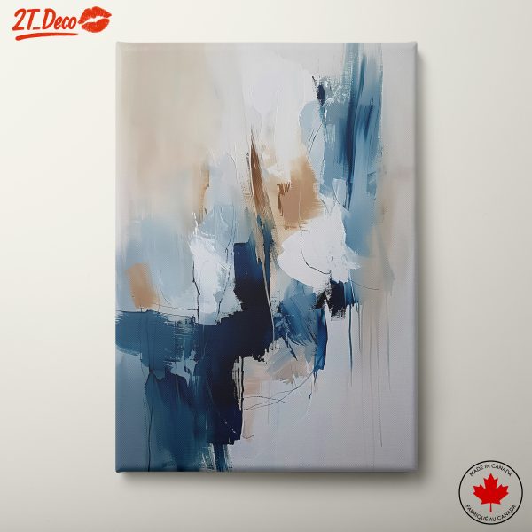 Modern Abstract Art in Soft Blue Tones