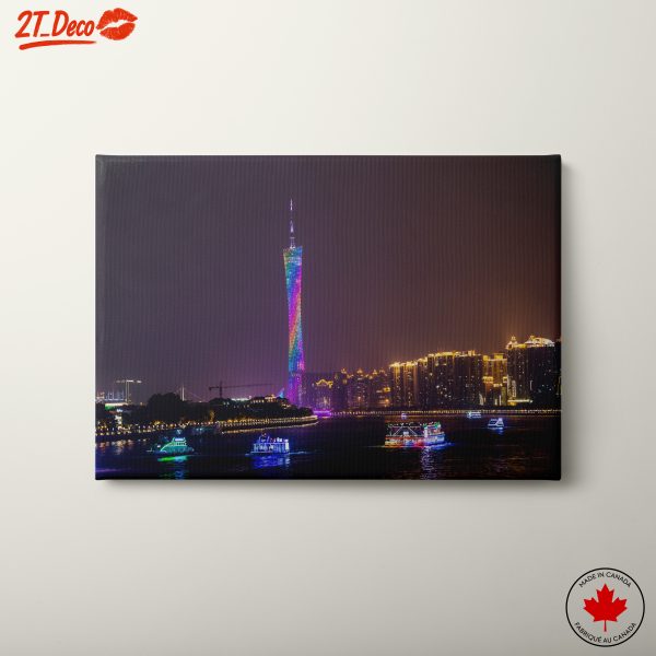 Colorful Cityscape at Night