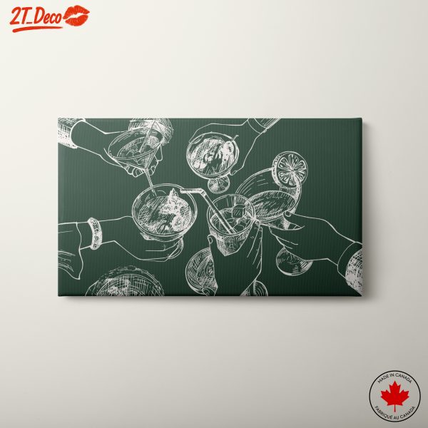 Cocktails with Hands Cheers Artwork