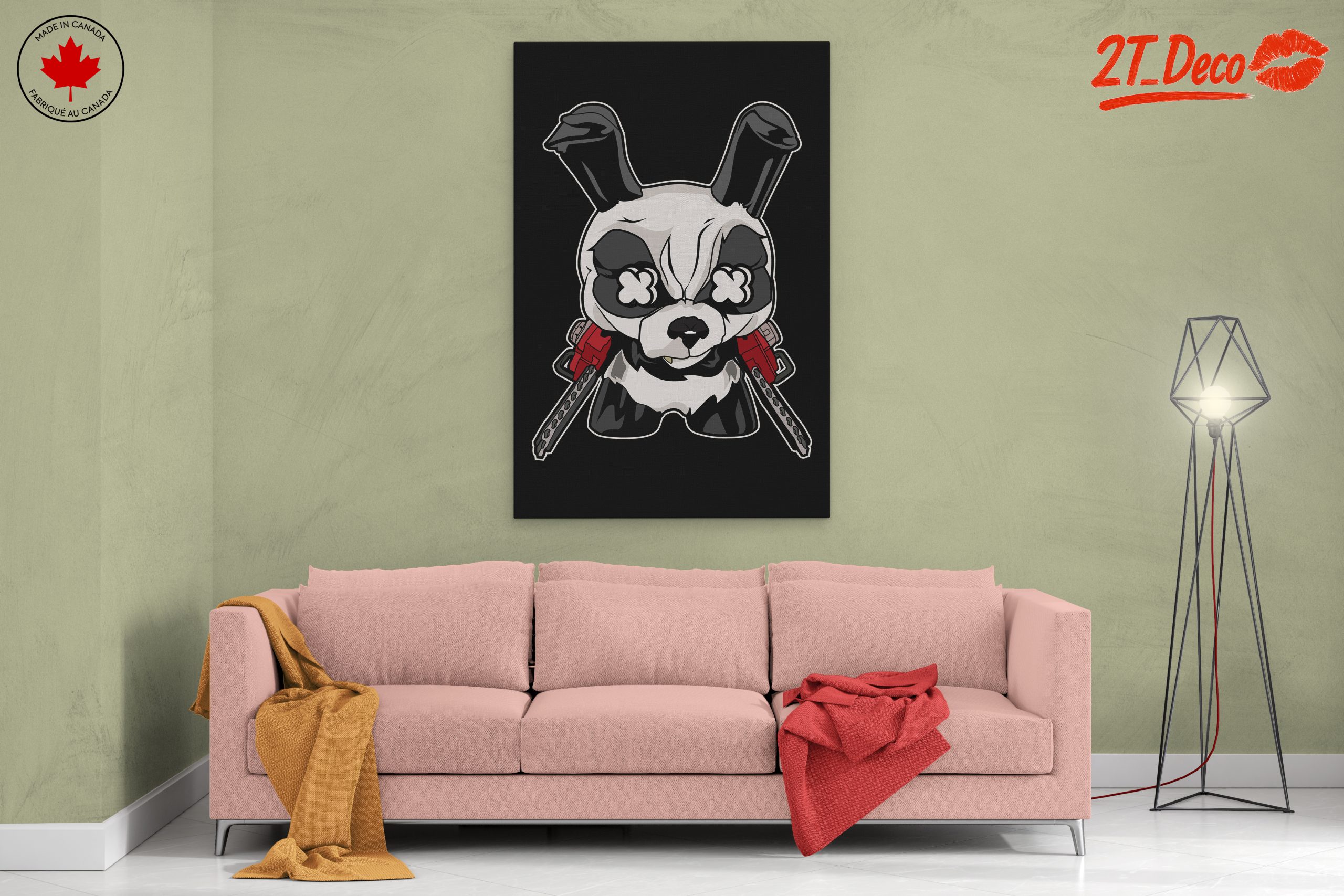 Stylized Panda Character Art with Chainsaws - Image 2