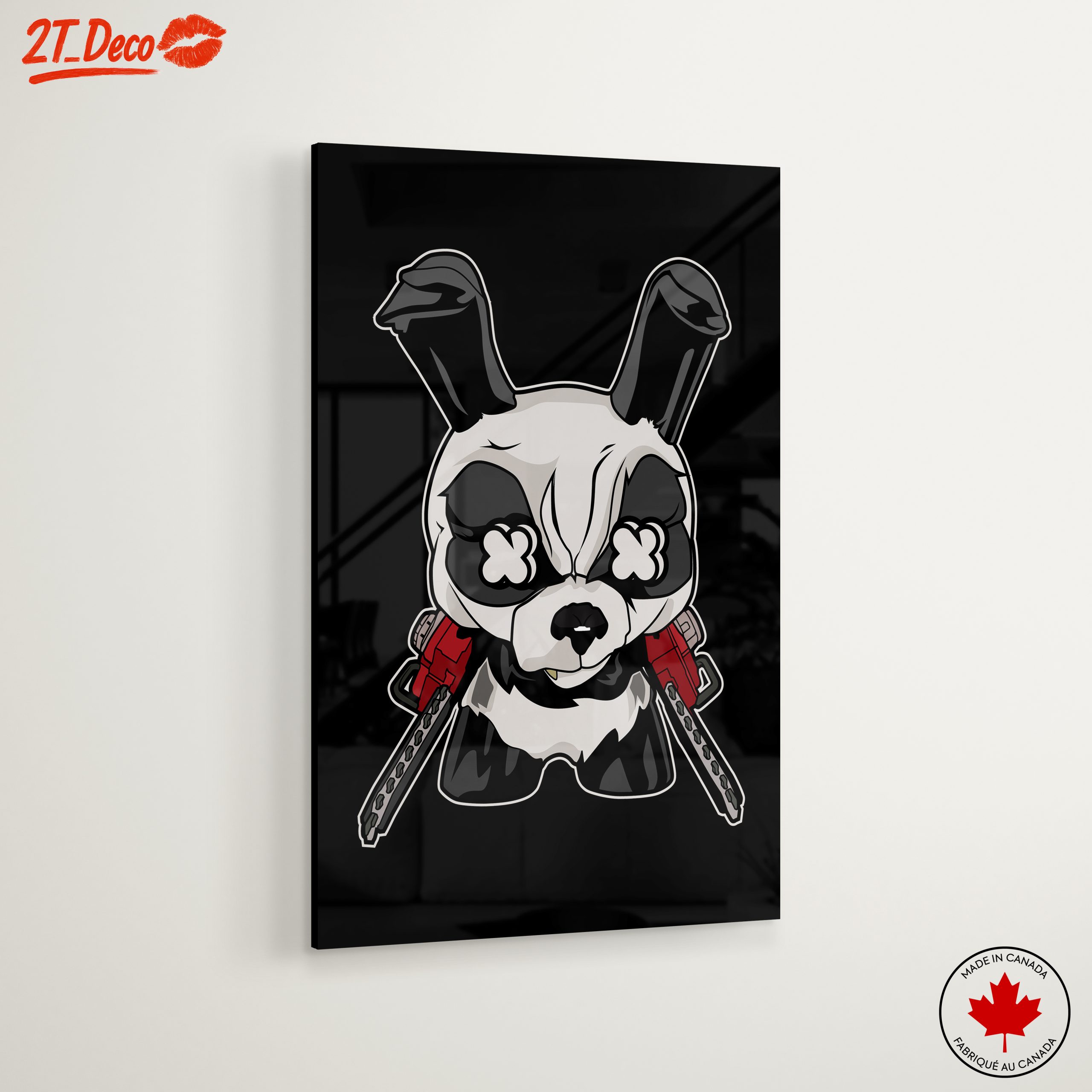 Stylized Panda Character Art with Chainsaws - Image 6