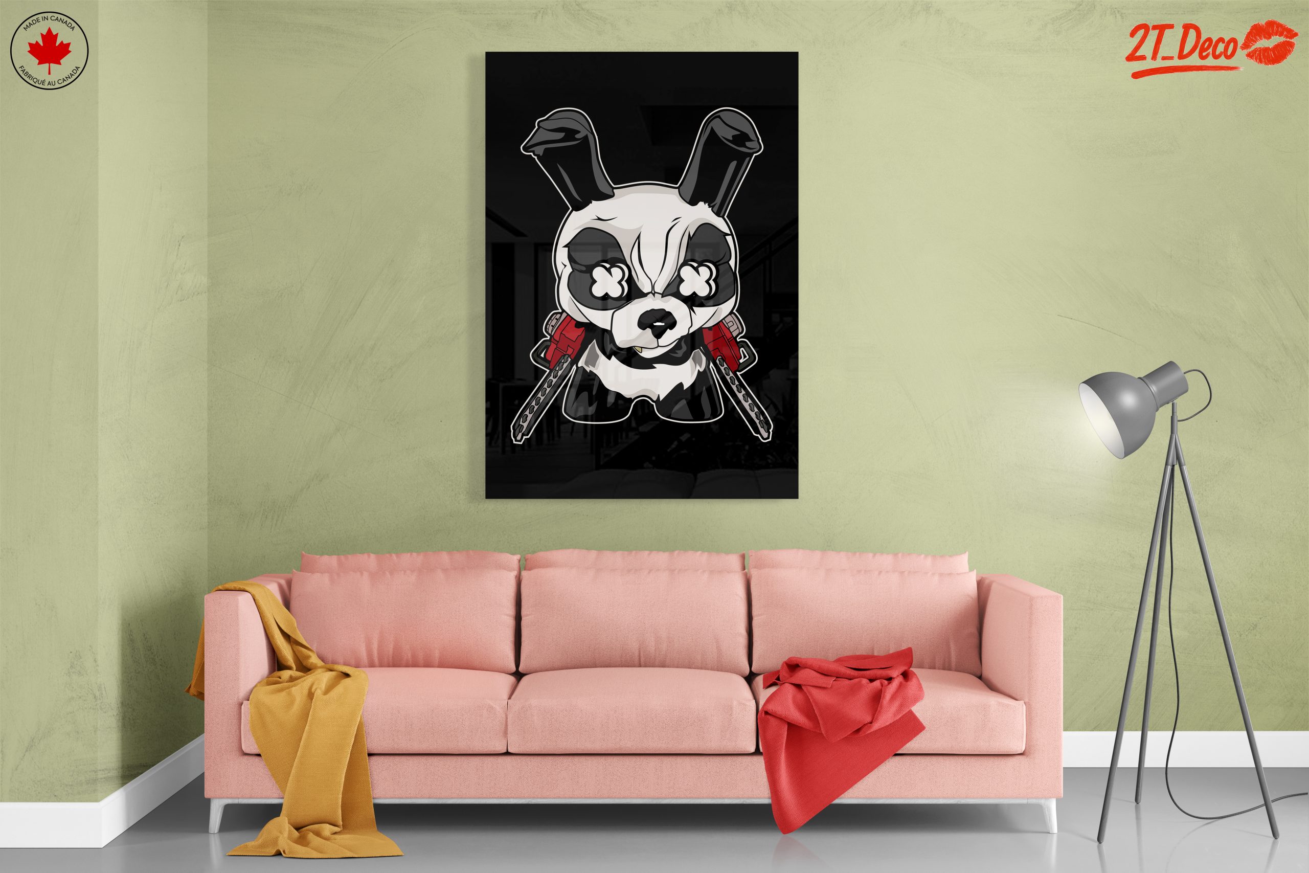 Stylized Panda Character Art with Chainsaws - Image 7