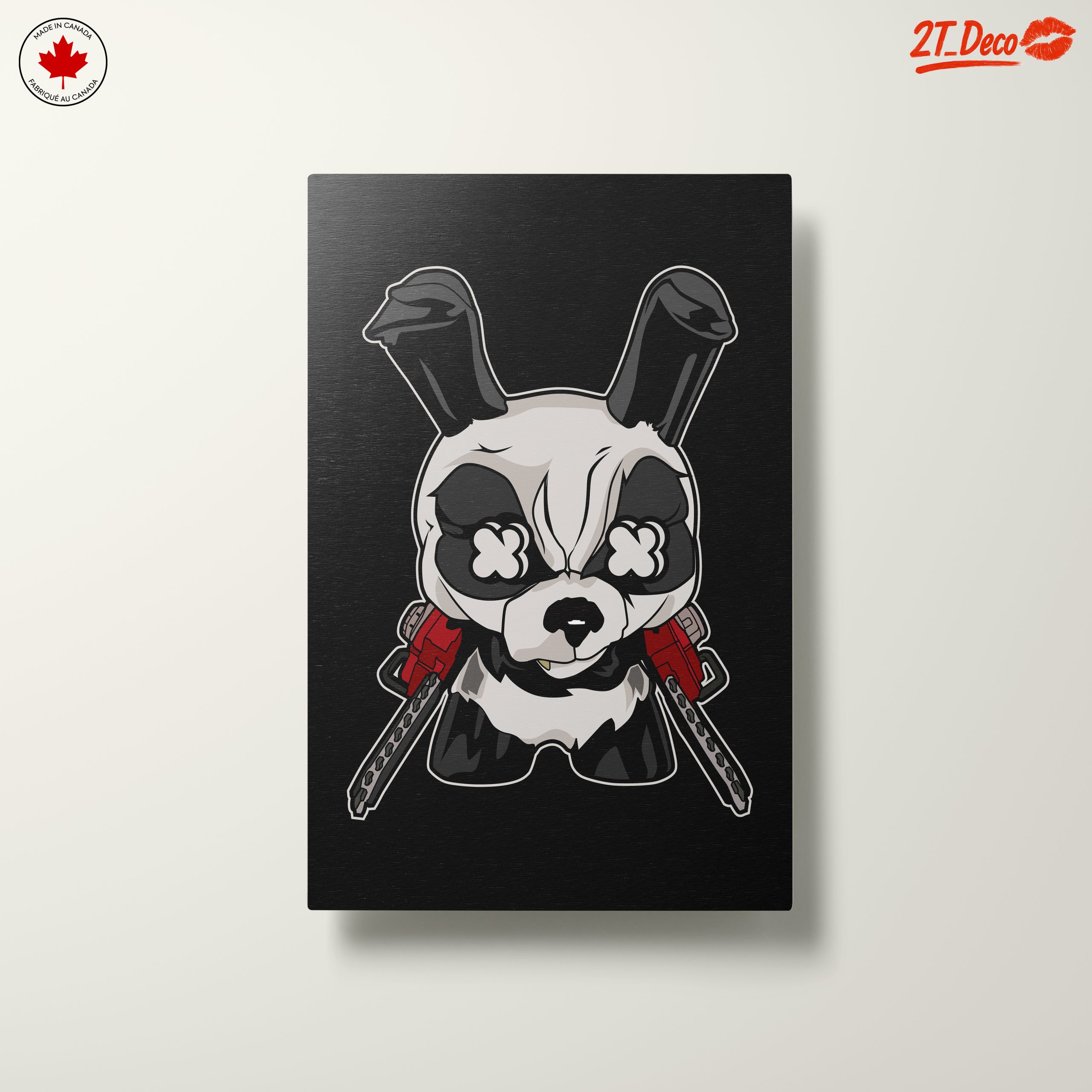 Stylized Panda Character Art with Chainsaws - Image 10
