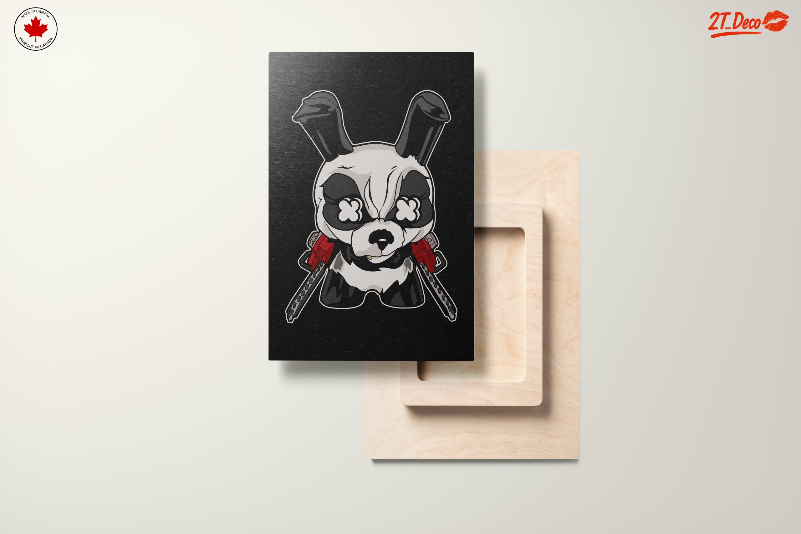 Stylized Panda Character Art with Chainsaws - Image 11