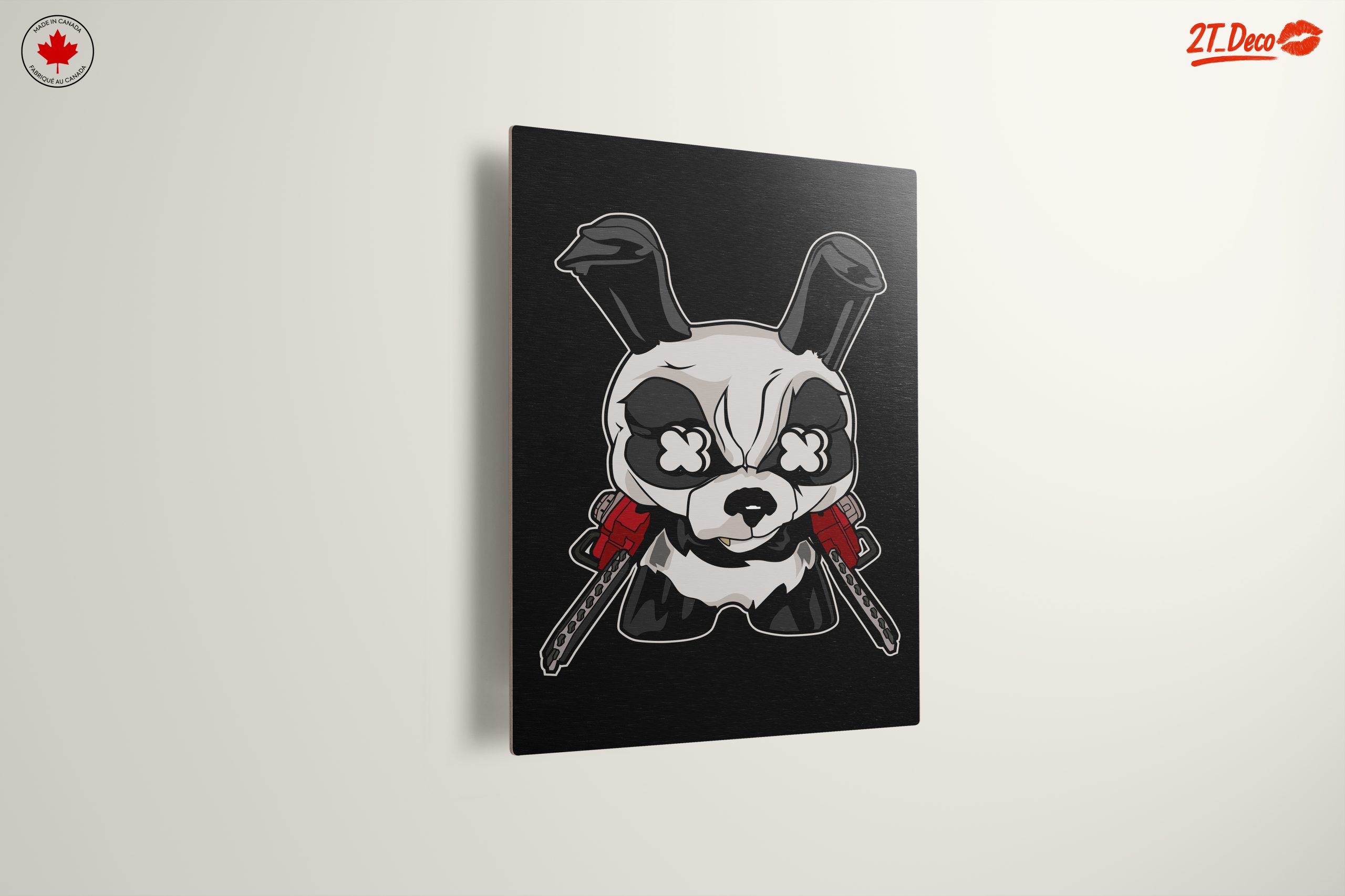 Stylized Panda Character Art with Chainsaws - Image 13