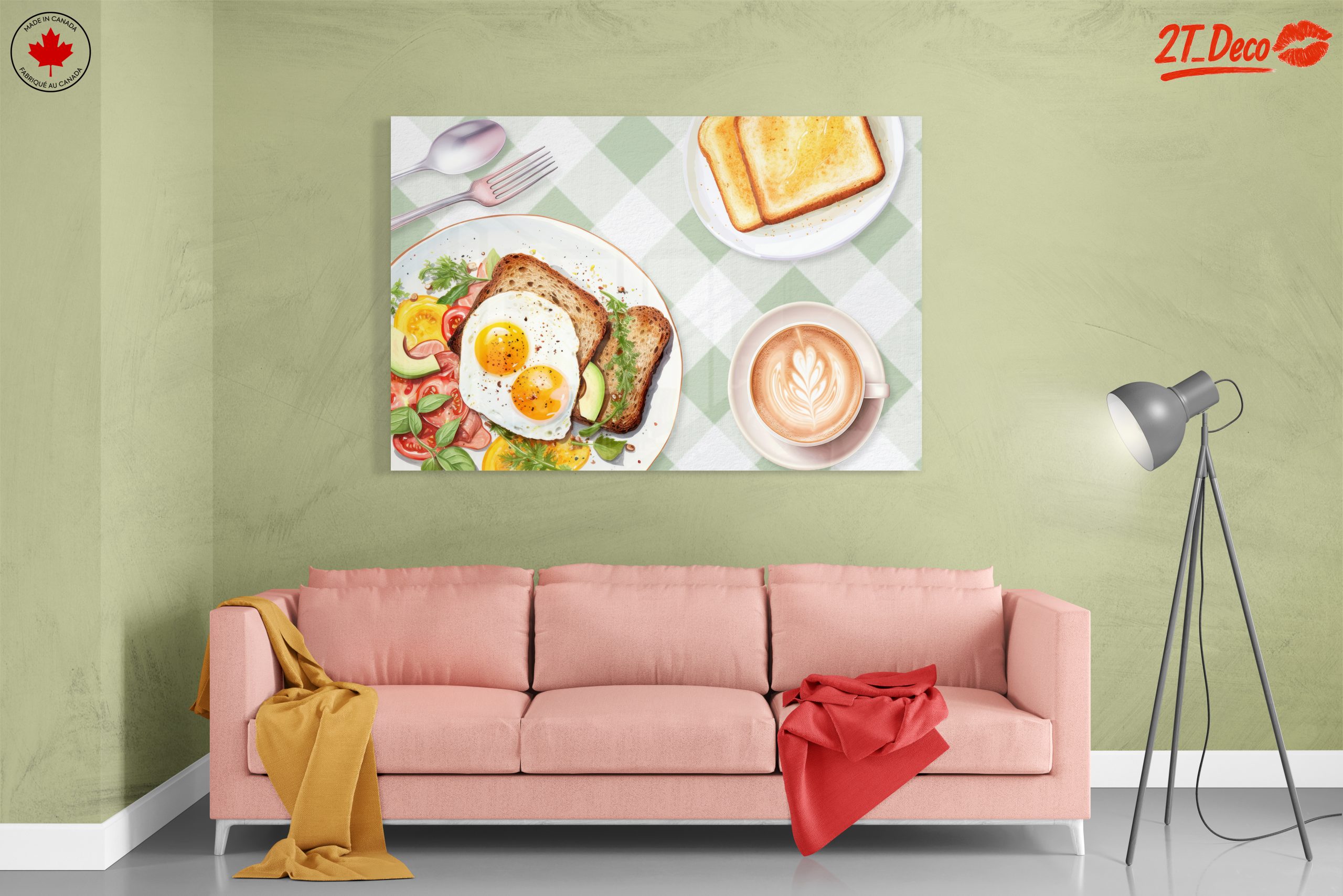 Food Illustration of Sunny Side Up Eggs and Toast - Image 7