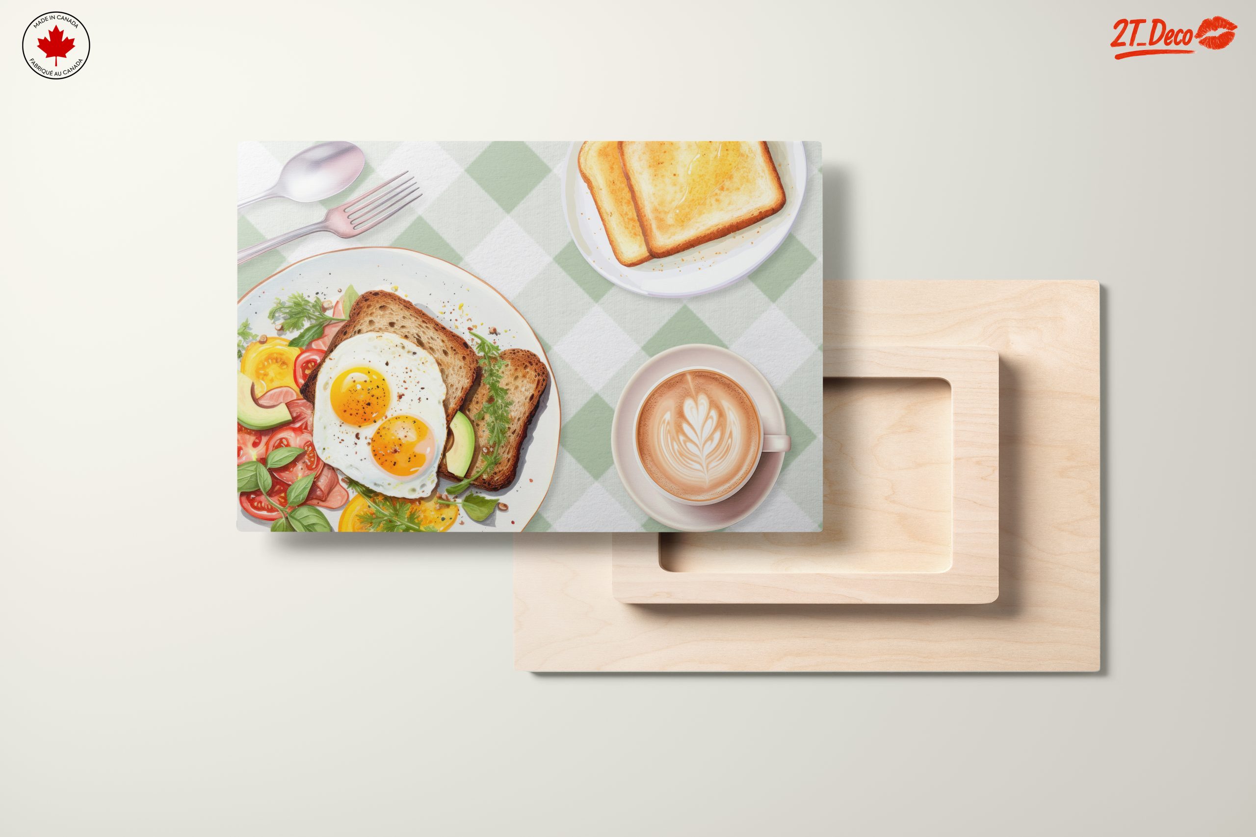 Food Illustration of Sunny Side Up Eggs and Toast - Image 11