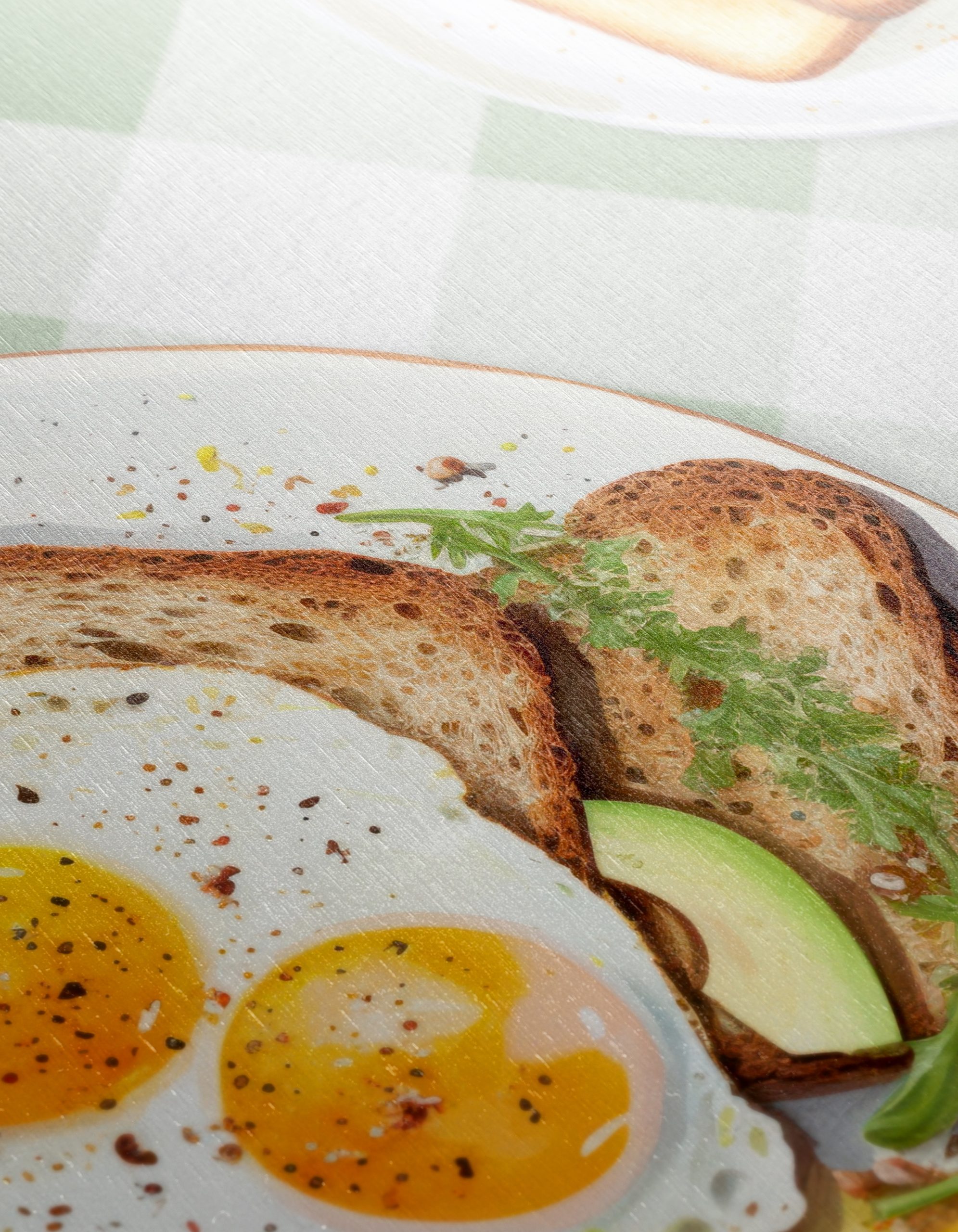 Food Illustration of Sunny Side Up Eggs and Toast - Image 12