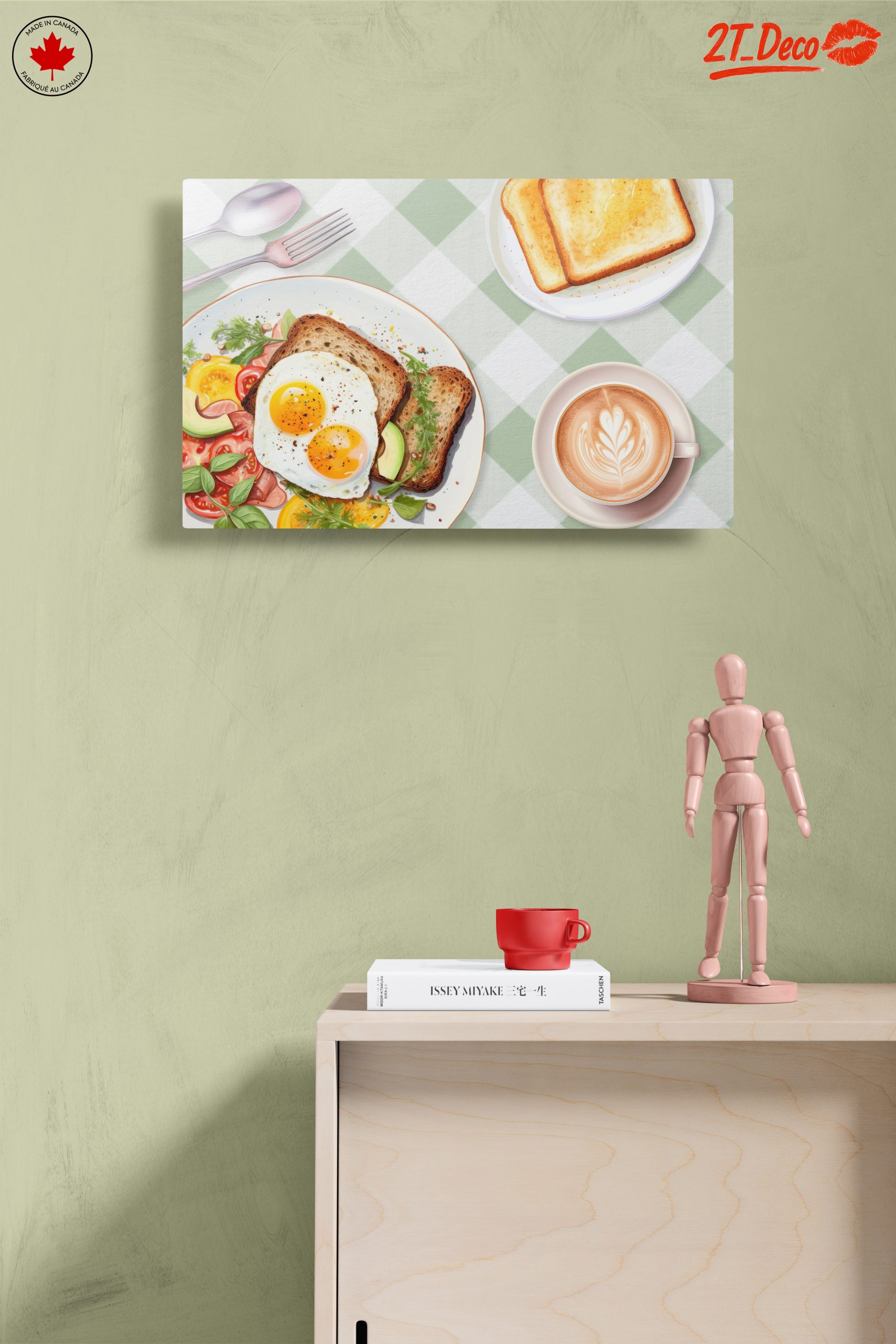 Food Illustration of Sunny Side Up Eggs and Toast - Image 14