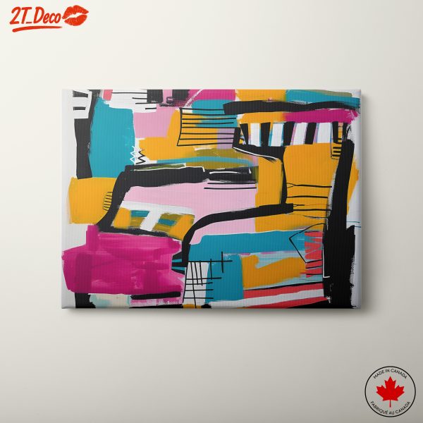 Colorful Abstract Composition with Bold Shapes