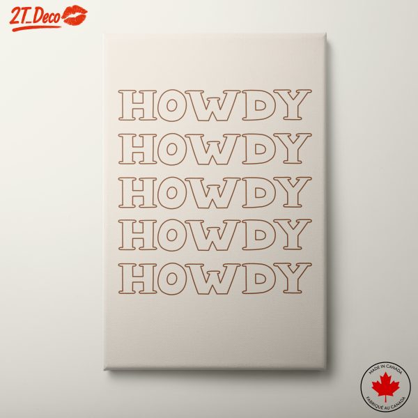 Playful Typography Artwork Featuring Howdy