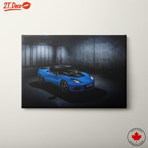 Blue Classic Sports Car in Urban Setting