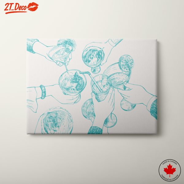Celebratory Drinks Artwork for Social Gatherings