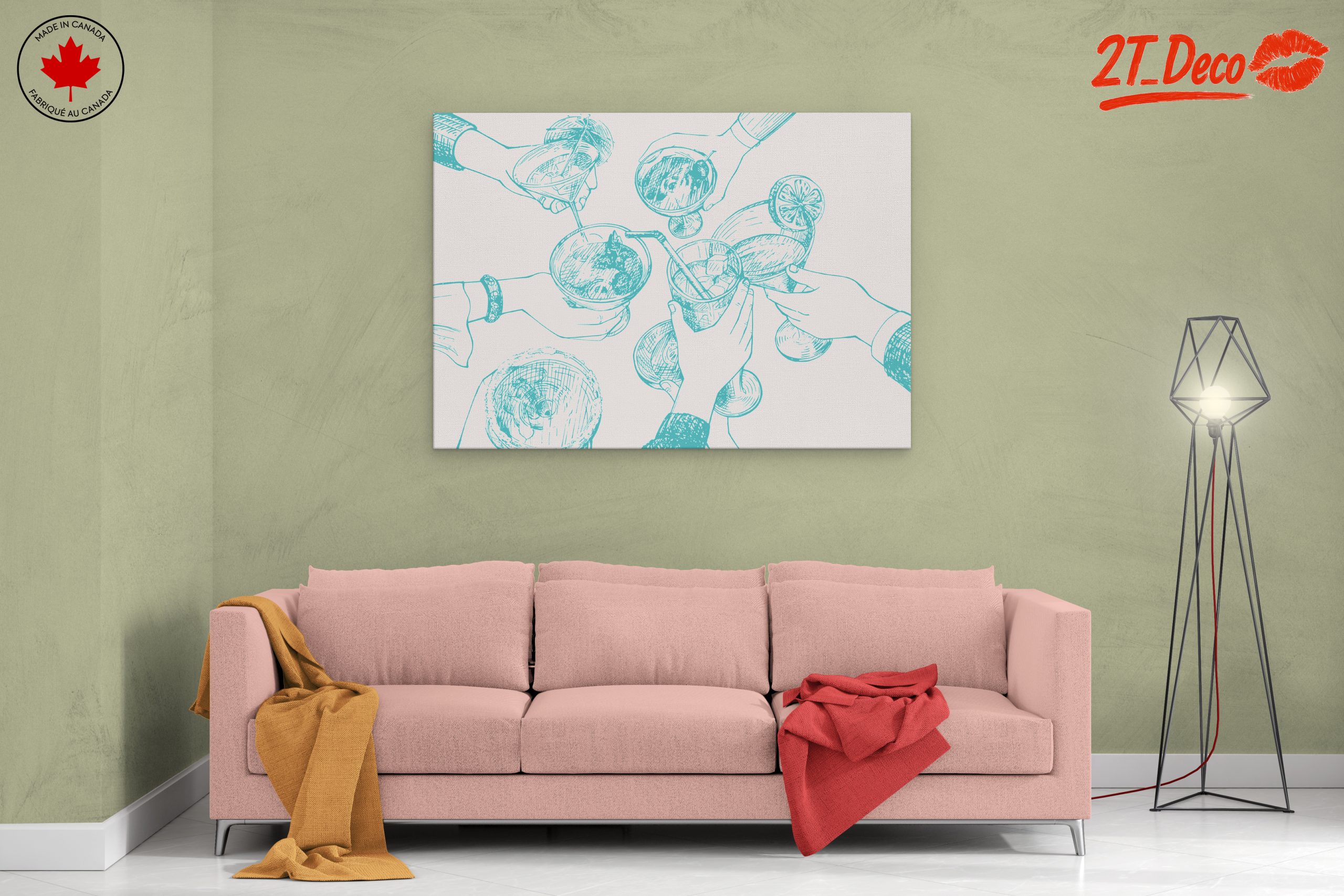 Celebratory Drinks Artwork for Social Gatherings - Image 2