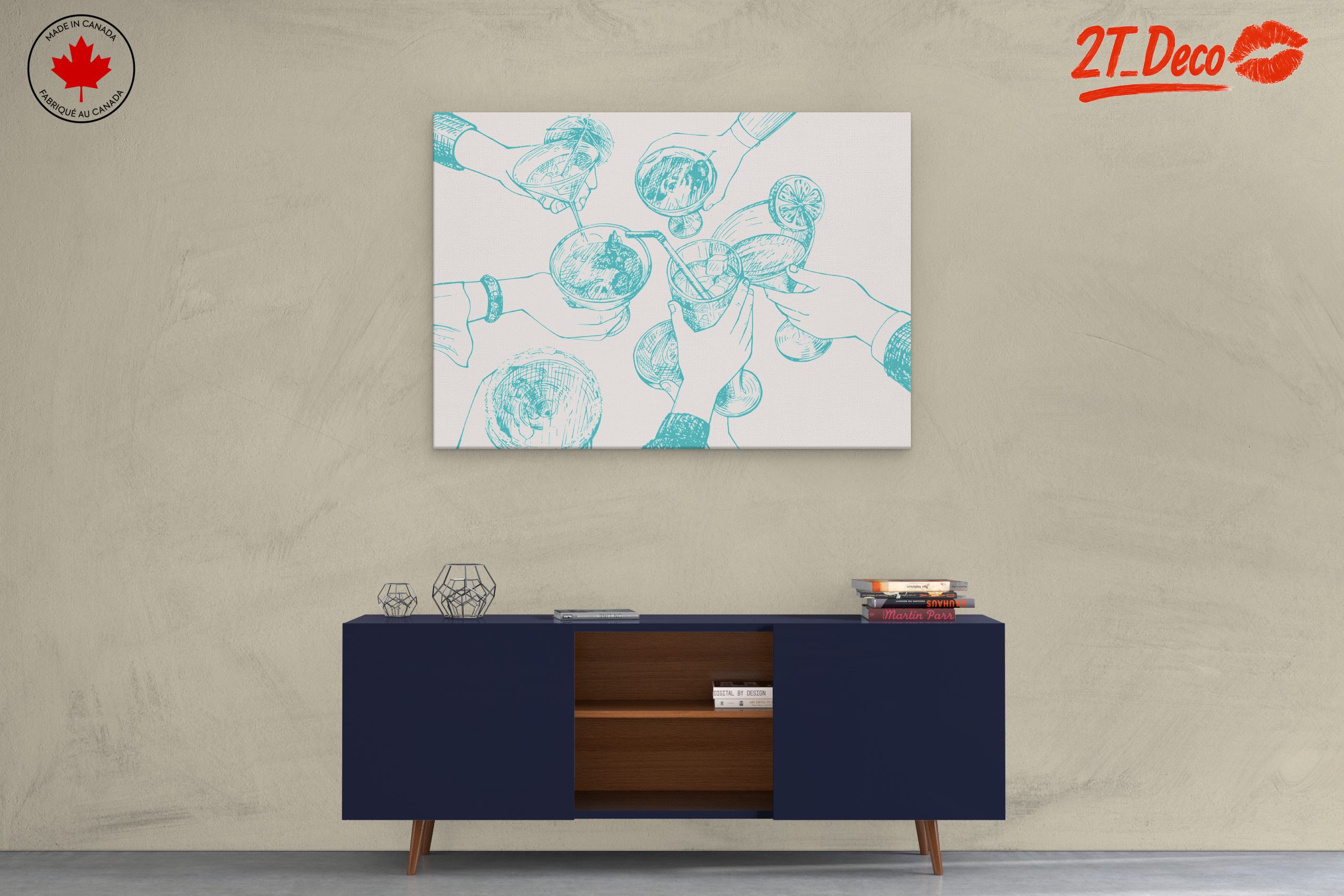 Celebratory Drinks Artwork for Social Gatherings - Image 3