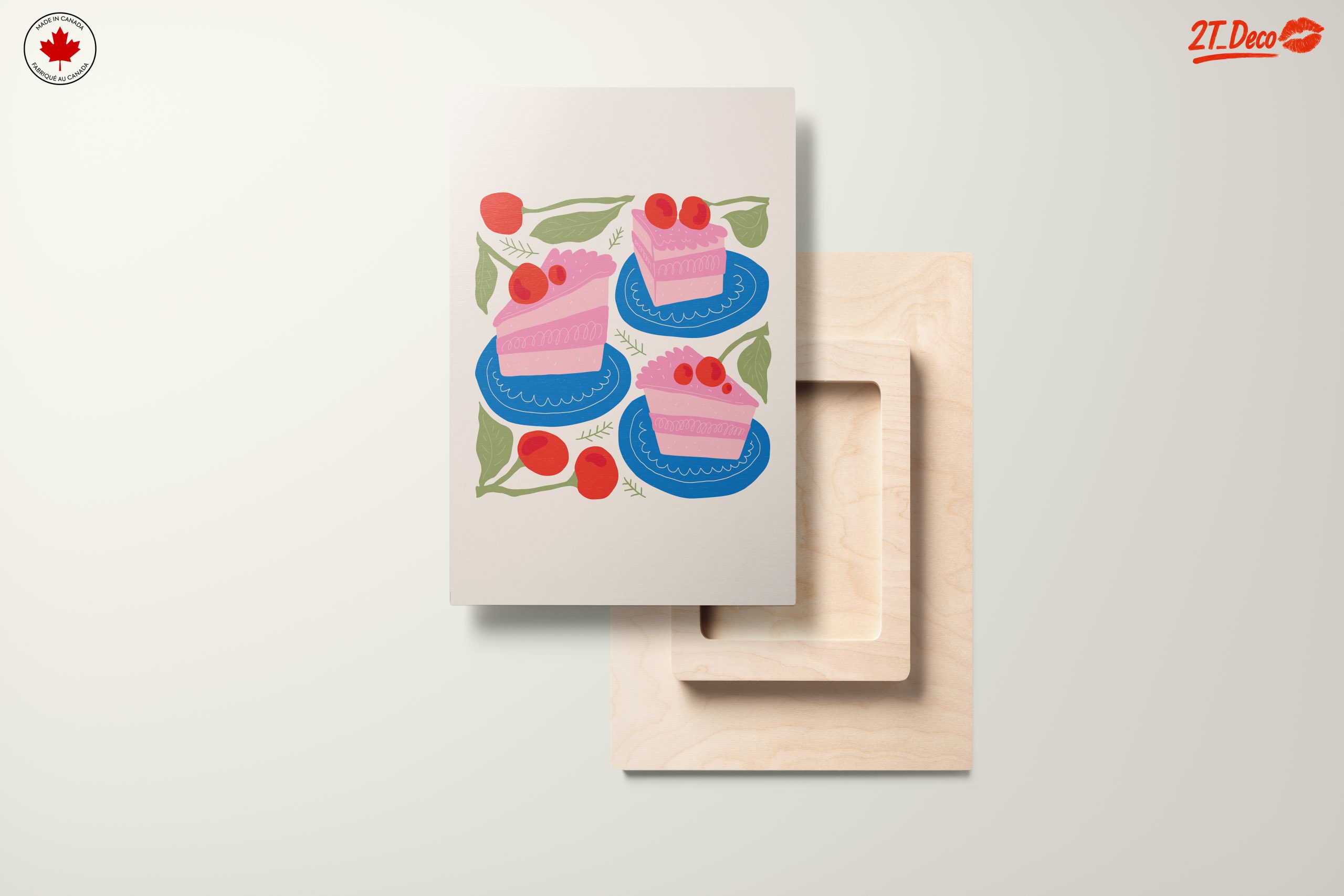 Colorful Abstract Food Art with Cake and Cherries - Image 11