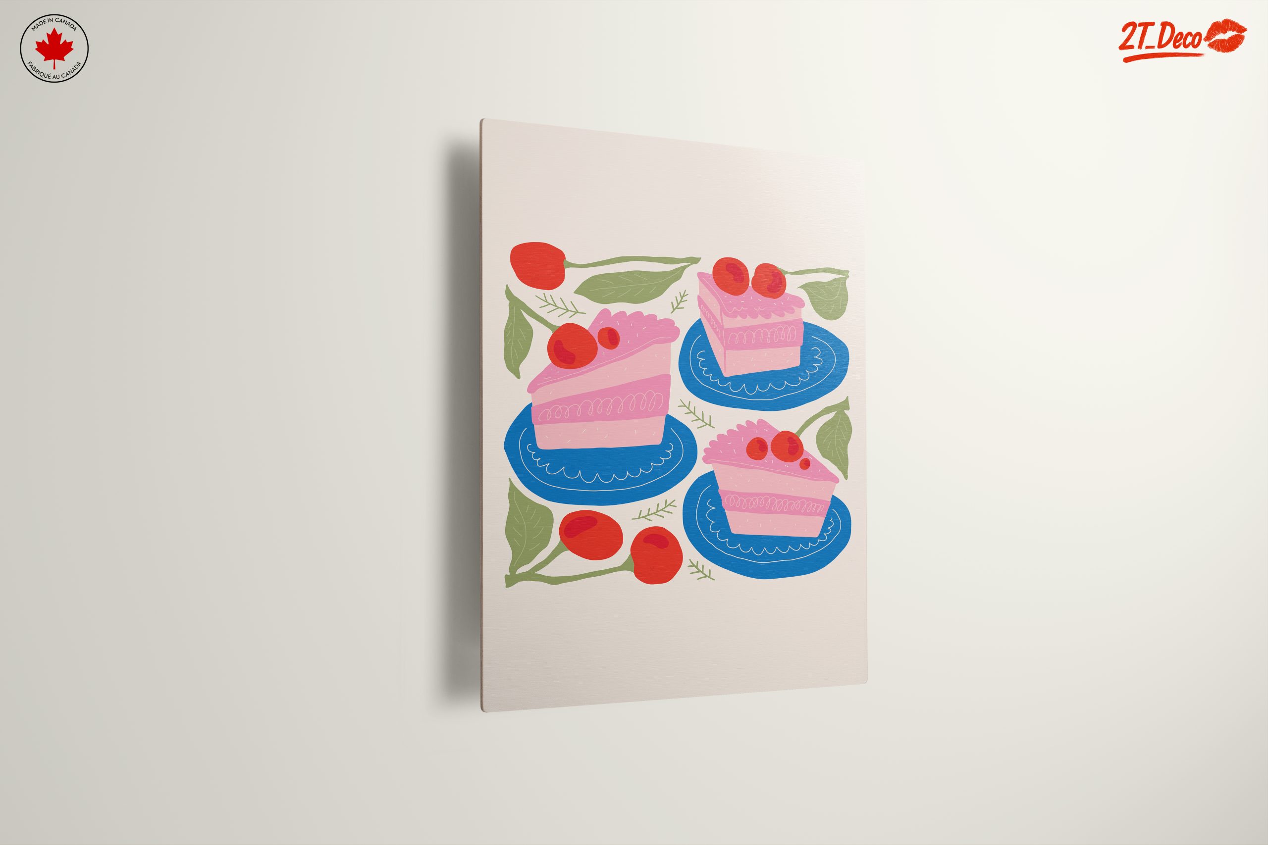 Colorful Abstract Food Art with Cake and Cherries - Image 13