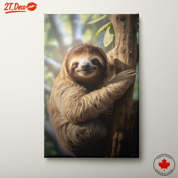 Charming Sloth Relaxing in Tree