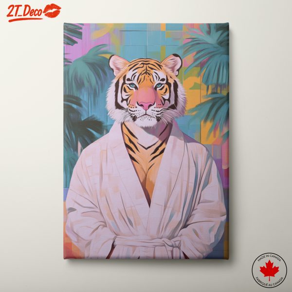 Stylized Tiger Character in Vibrant Art