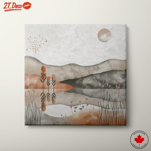Stylized Abstract Landscape with Warm Tones
