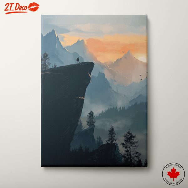 Dramatic Mountain Landscape at Sunset
