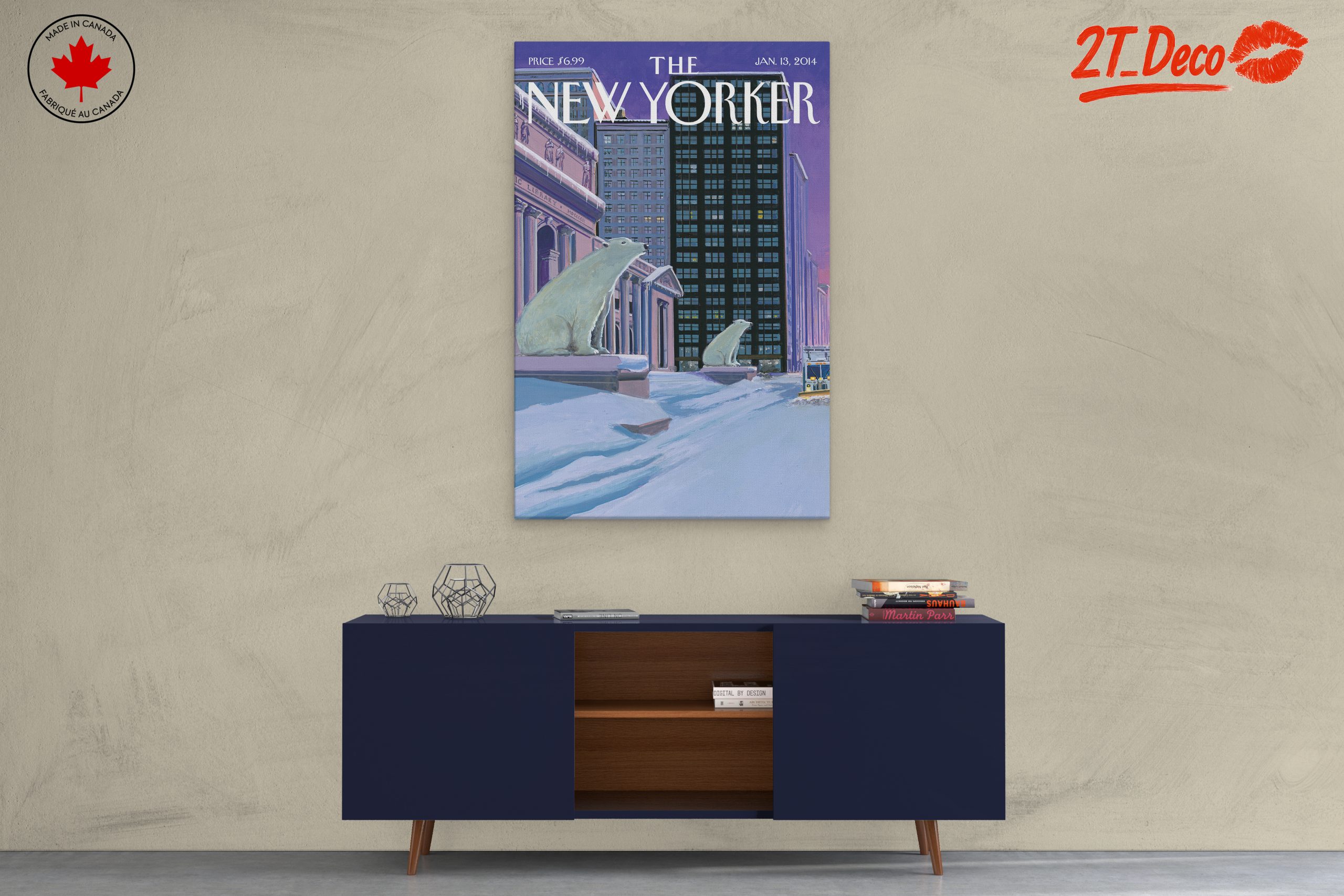 New Yorker Magazine Cover Art with Polar Bears - Image 3