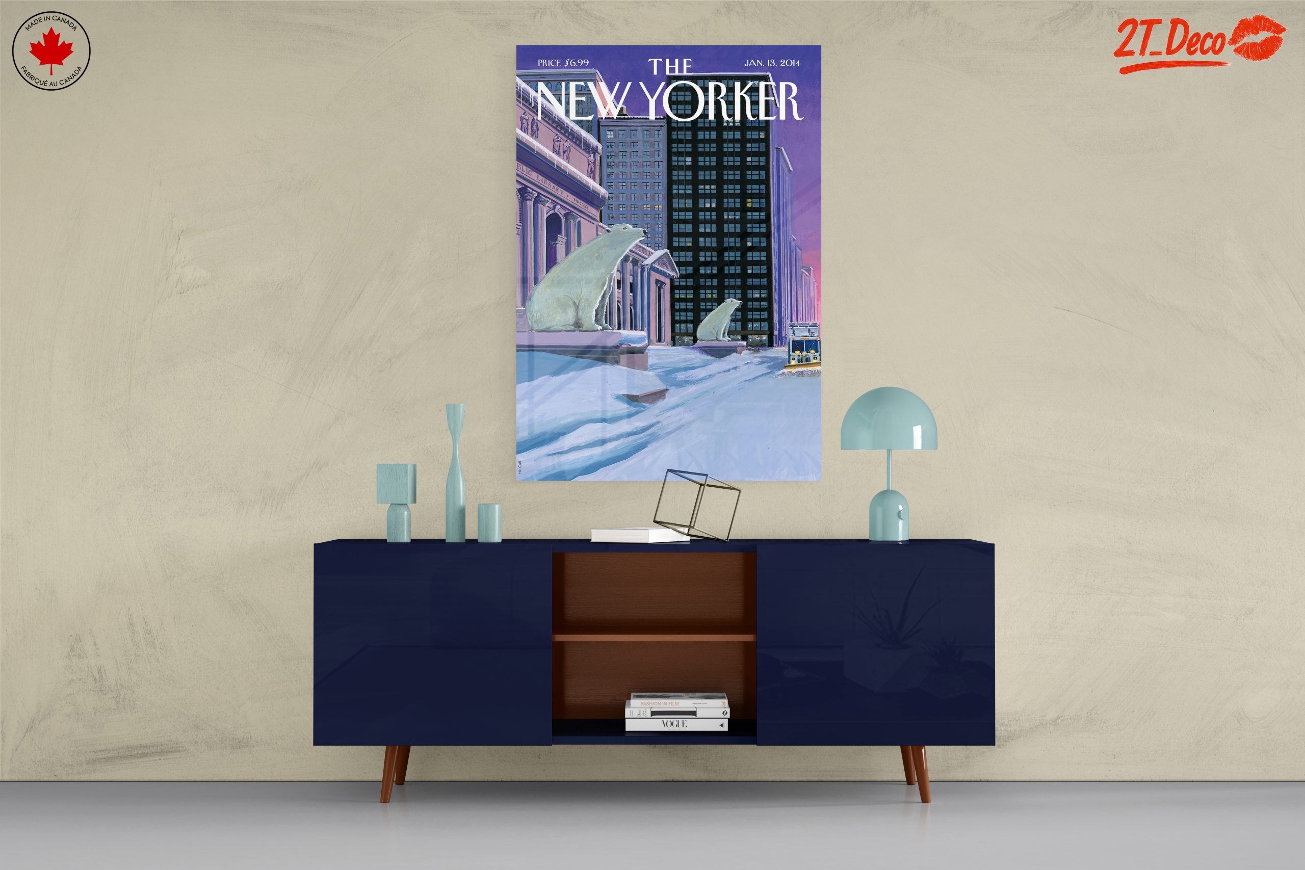 New Yorker Magazine Cover Art with Polar Bears - Image 8