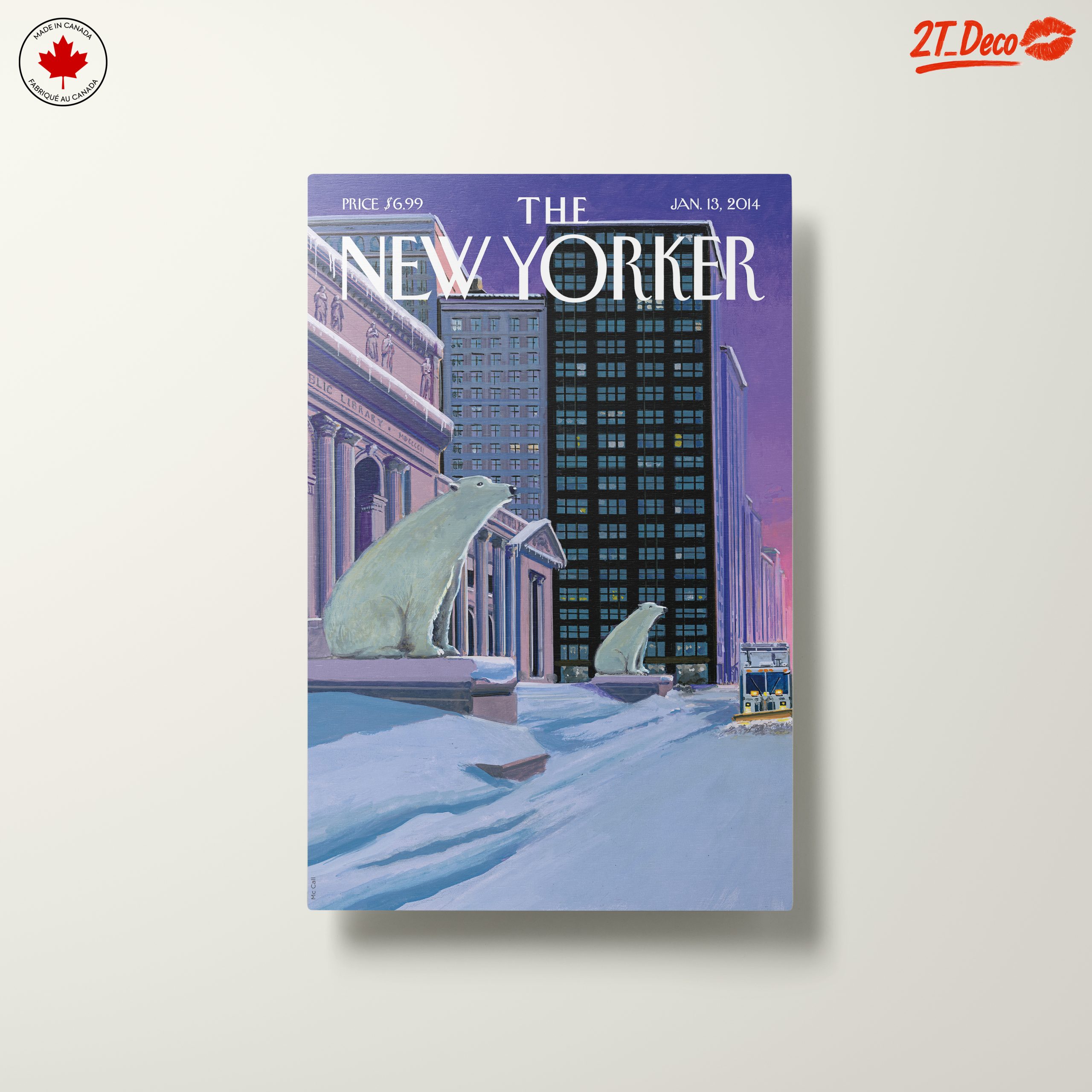 New Yorker Magazine Cover Art with Polar Bears - Image 10