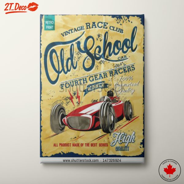 Vintage Racing Car Poster Art
