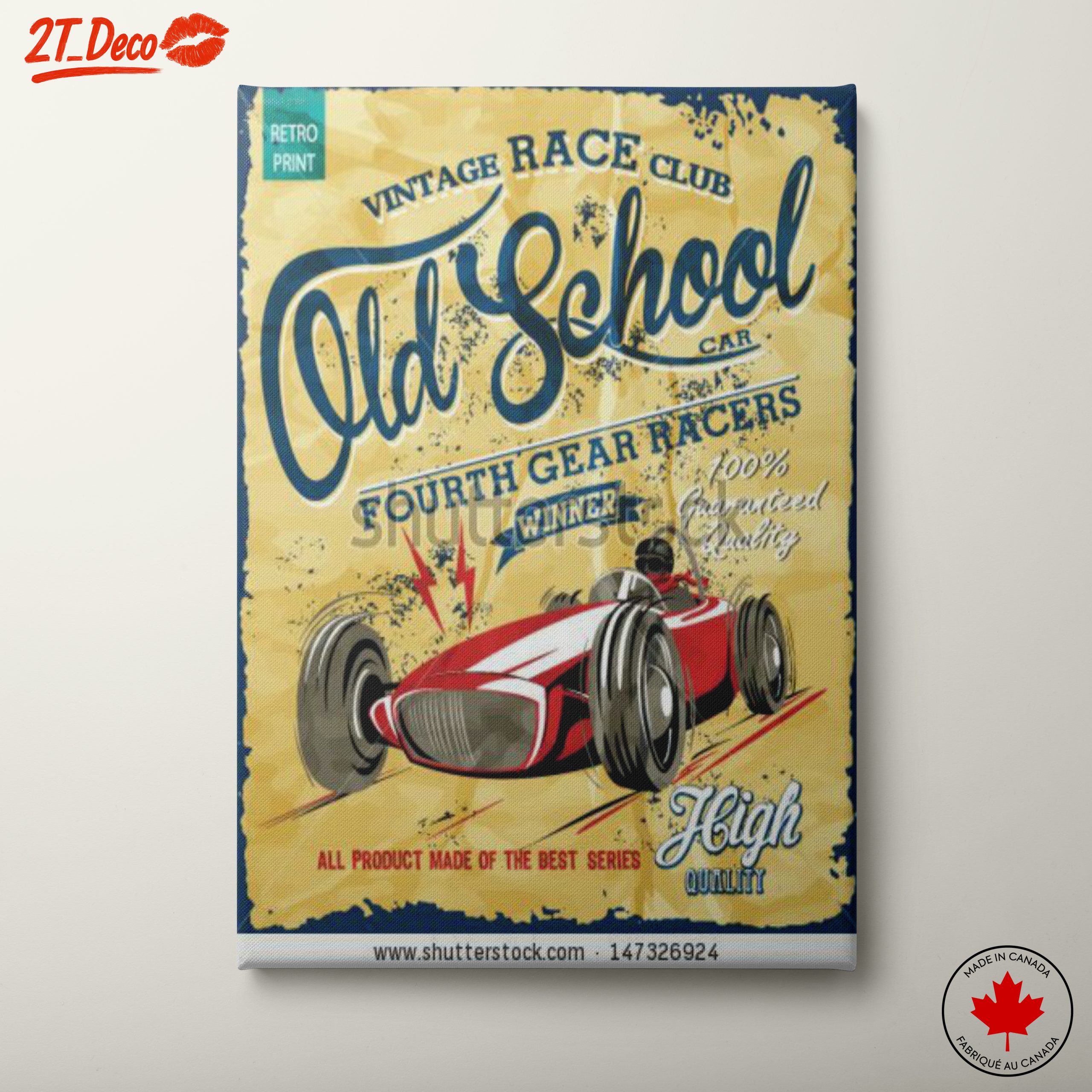 Vintage Racing Car Poster Art