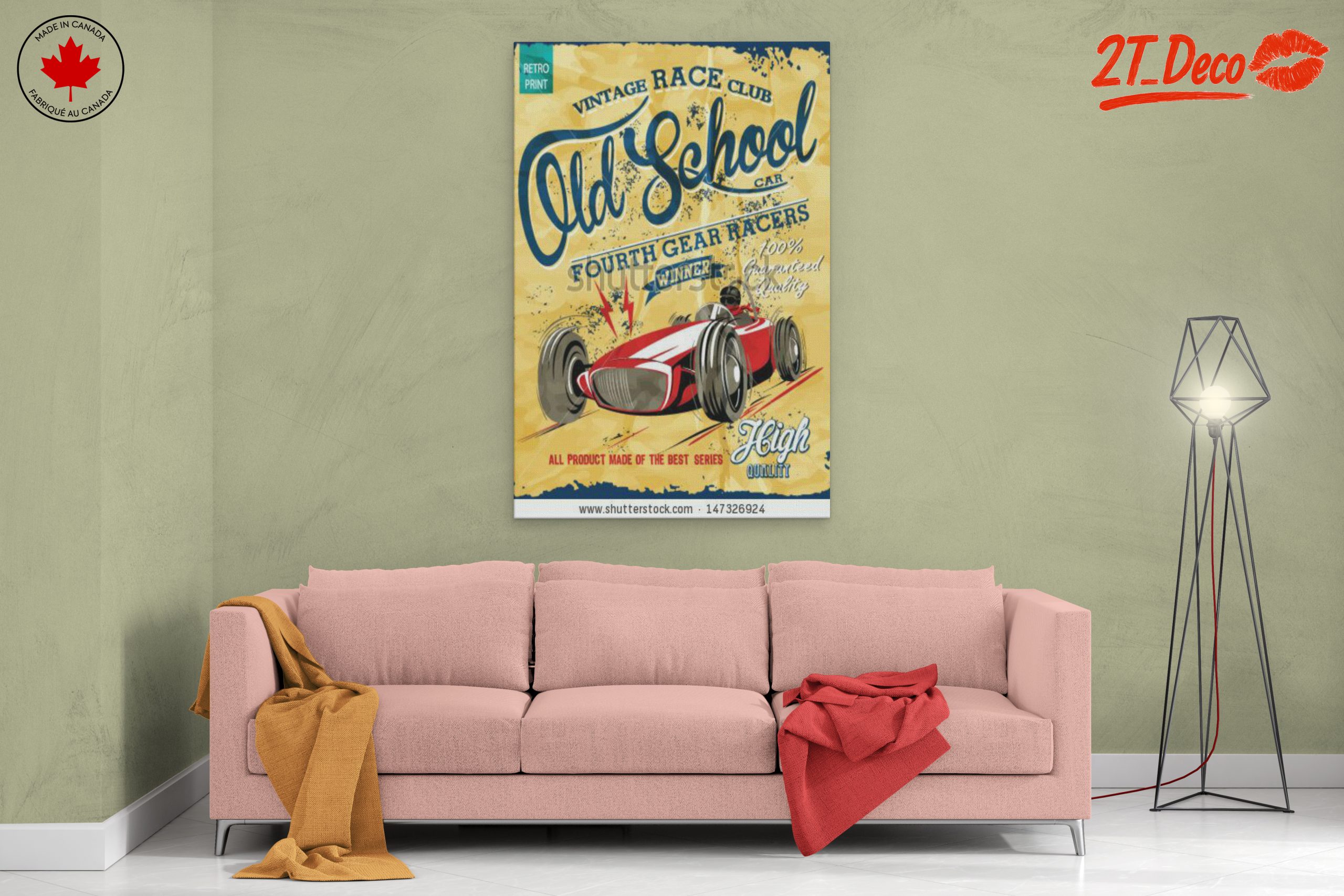 Vintage Racing Car Poster Art - Image 2