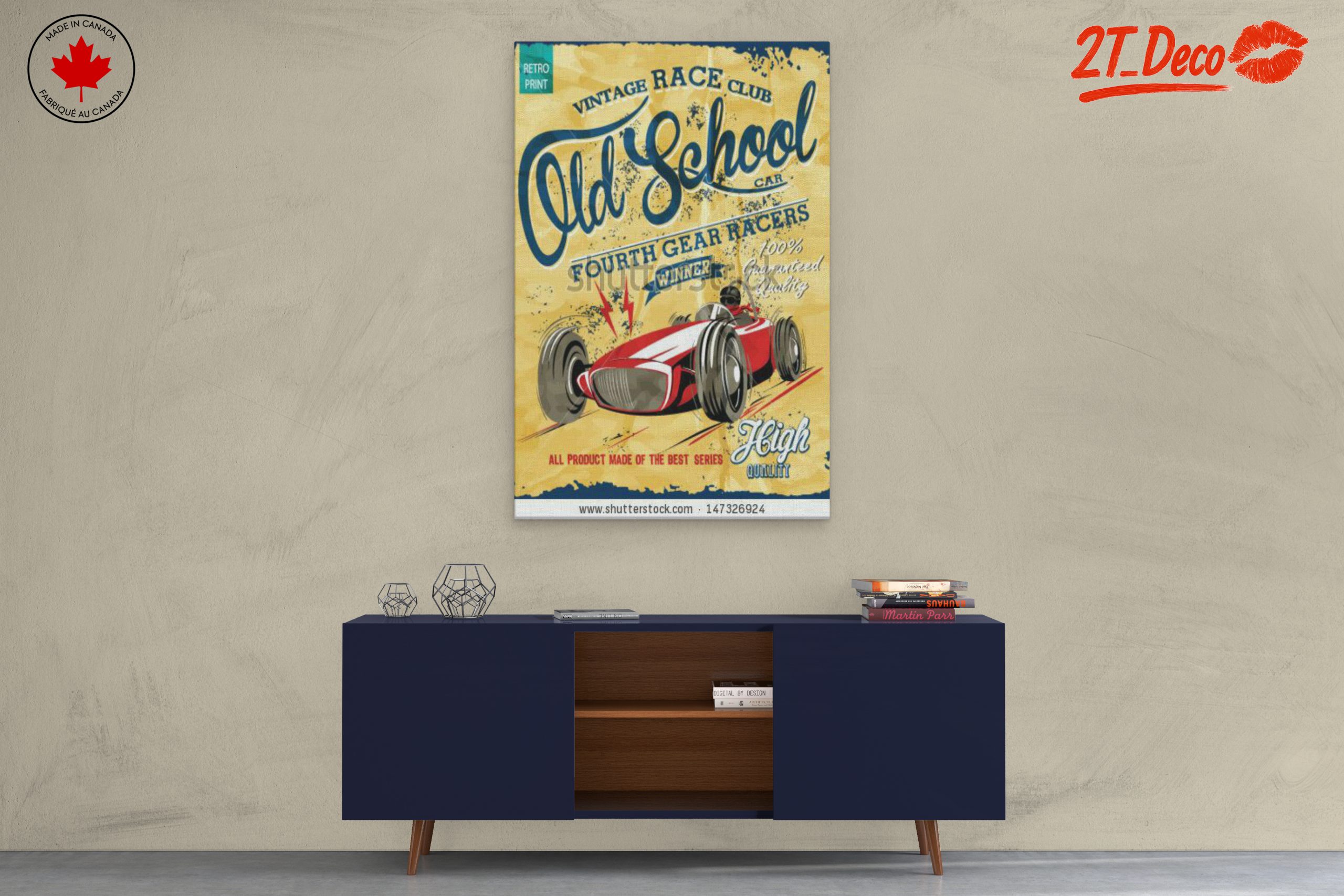 Vintage Racing Car Poster Art - Image 3
