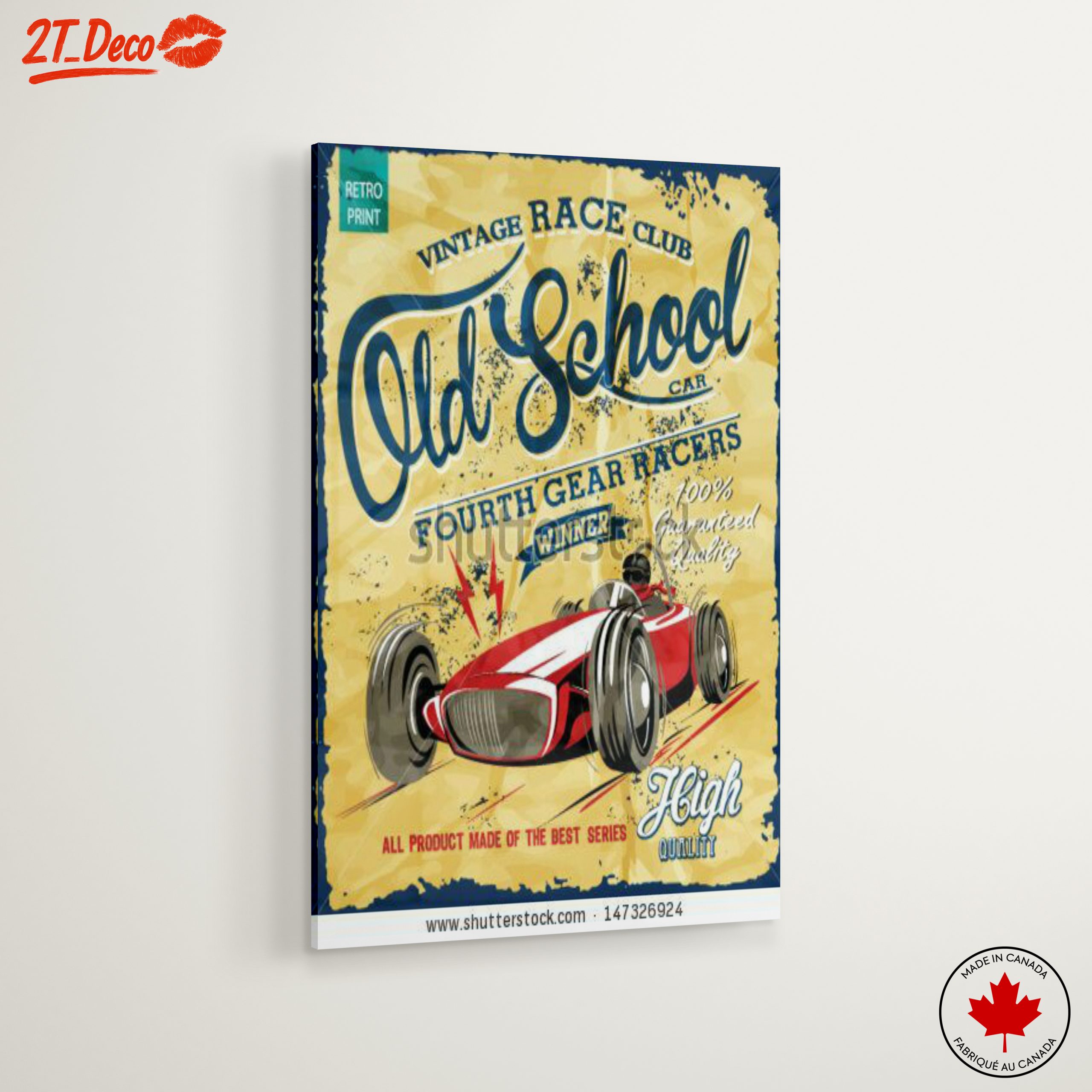 Vintage Racing Car Poster Art - Image 6