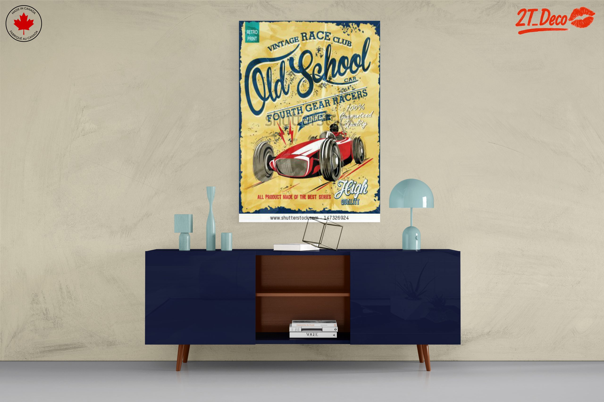 Vintage Racing Car Poster Art - Image 8