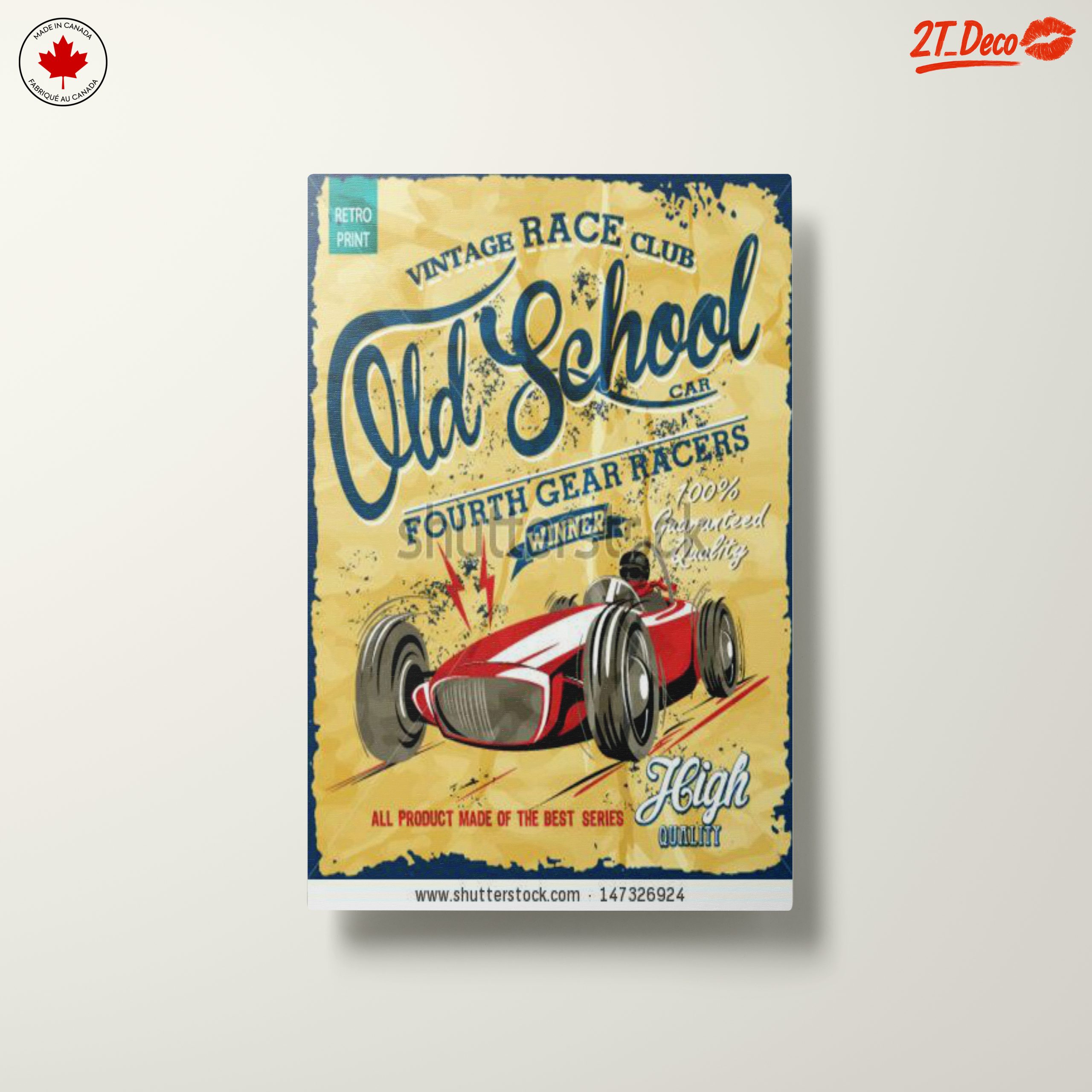 Vintage Racing Car Poster Art - Image 10