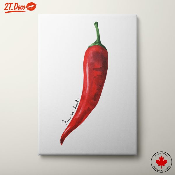 Red Chili Pepper Art with Quote