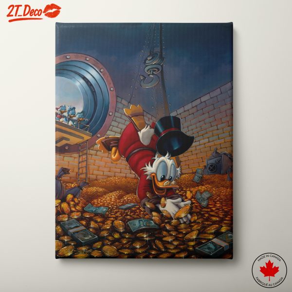 Scrooge McDuck Diving into a Treasure Hoard