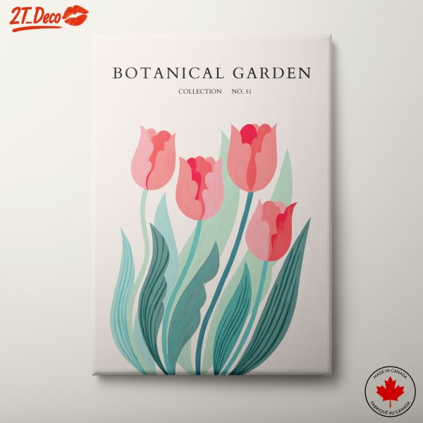 Stylized Tulip Floral Artwork