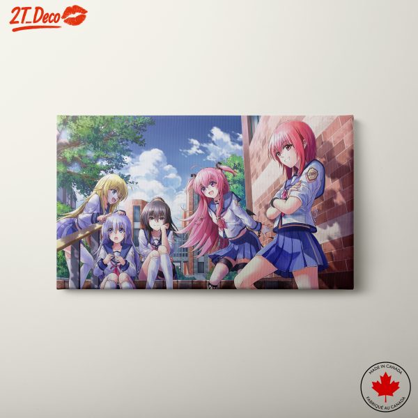 Vibrant Anime Characters in School Setting